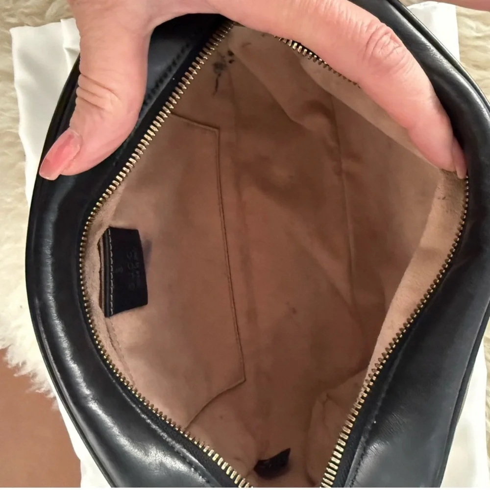 Gucci Black Matelassé Marmont Chevron Shoulder Bag - Picture 5 of 7
